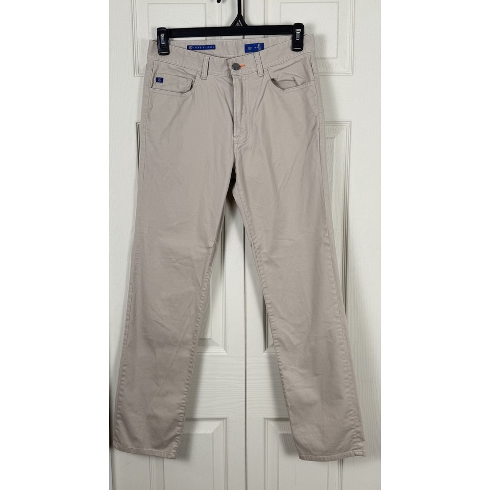 Stitch's‎ Britches Pants Men's 30x32 Beige Stretch Chino 5-Pocket Casual Golf